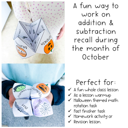 Halloween Addition + Subtraction Chatterbox