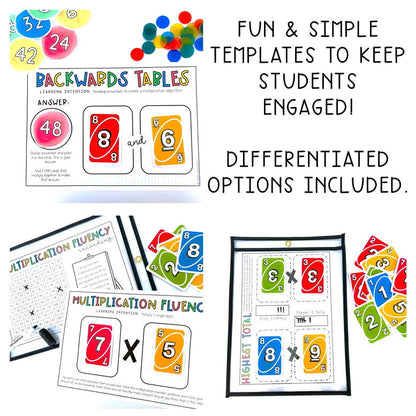 Card Game Math Centres for Grade 3 and 4  [Version 1]