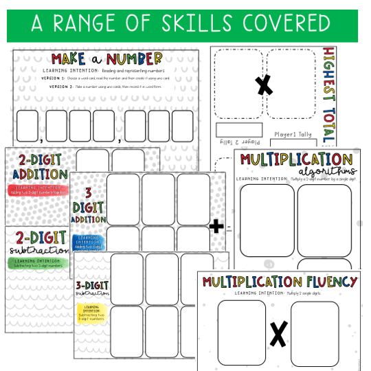 Maths Card Game for Grade 5 and 6 [Version 1]