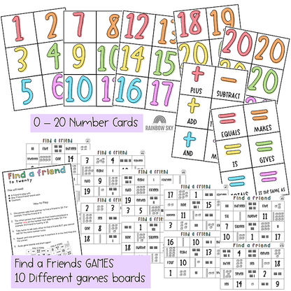 Addition and Subtraction to 20 | Digital and Paper Activities: Friends to 20