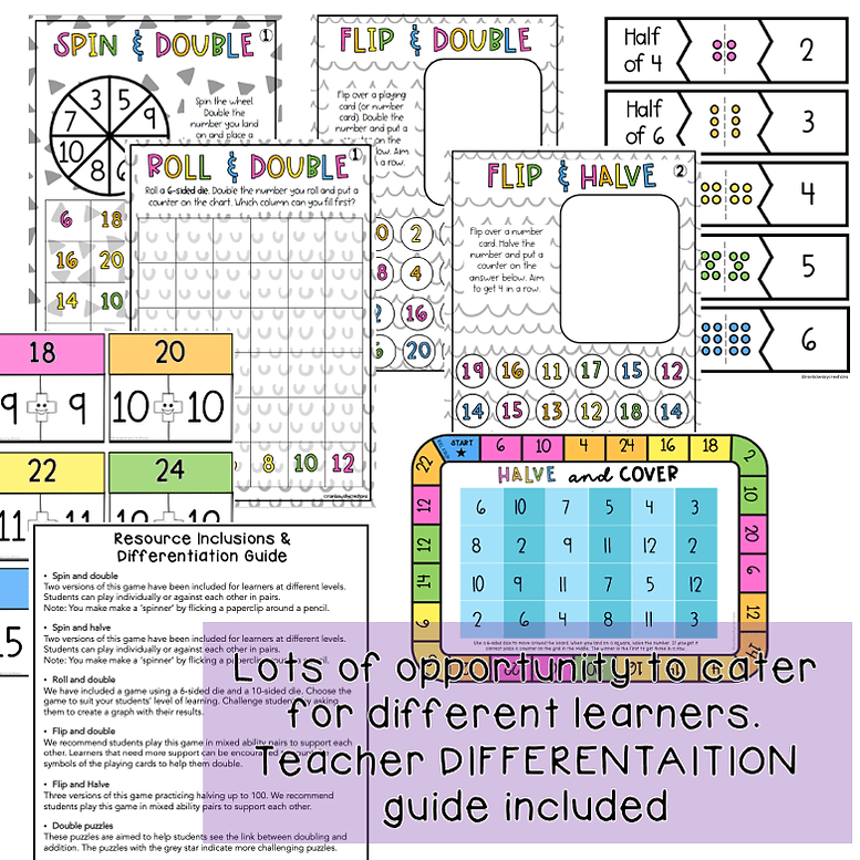 Doubling and Halving Games