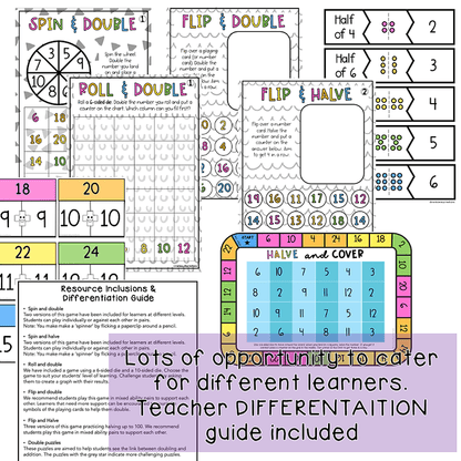 Doubling and Halving Games