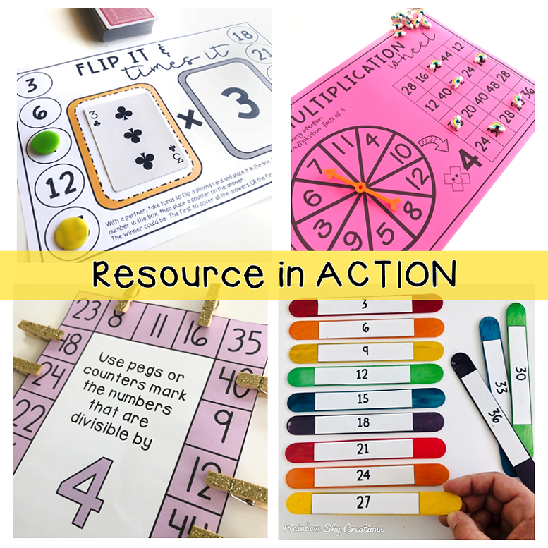 Year 3-4 Multiplication and Division Hands-on Math activities