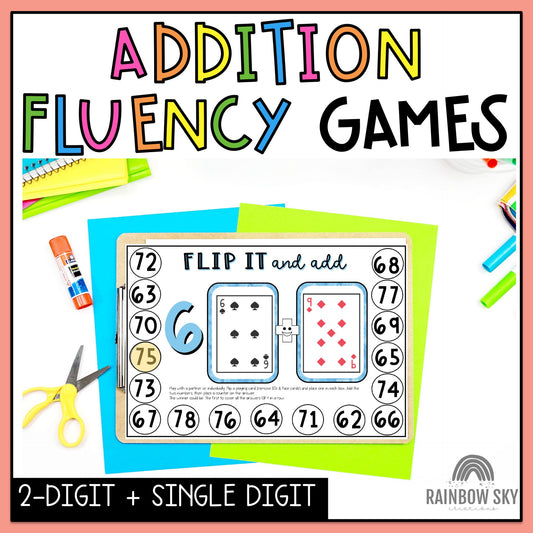 Addition Fluency Games | 2-digit addition | Mental Math Games