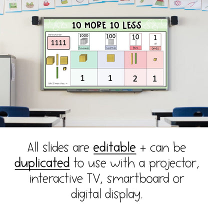 Place Value Warm-up Teaching Slides | 3 + 4 digits