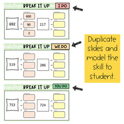 Place Value Warm-up Teaching Slides | 3 + 4 digits