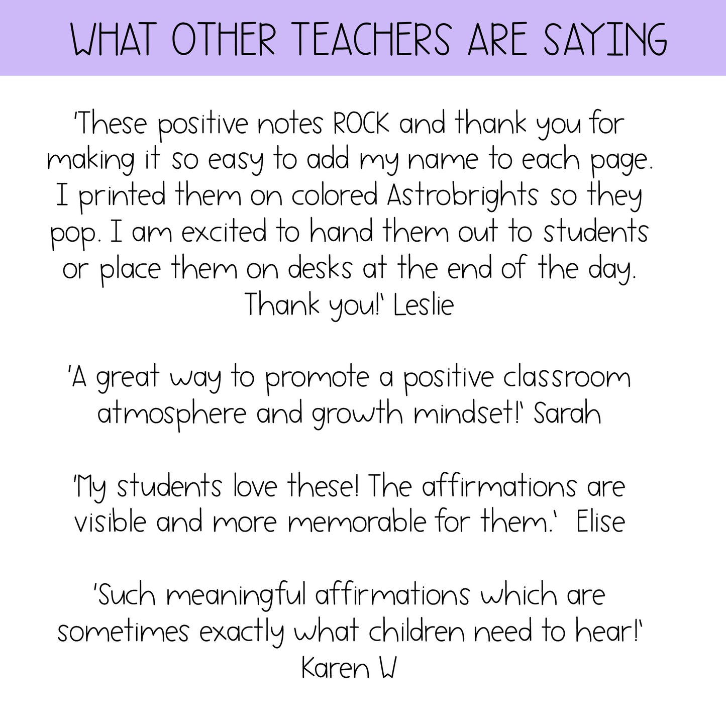 Growth Mindset Student Affirmation Notes | Teacher Slips