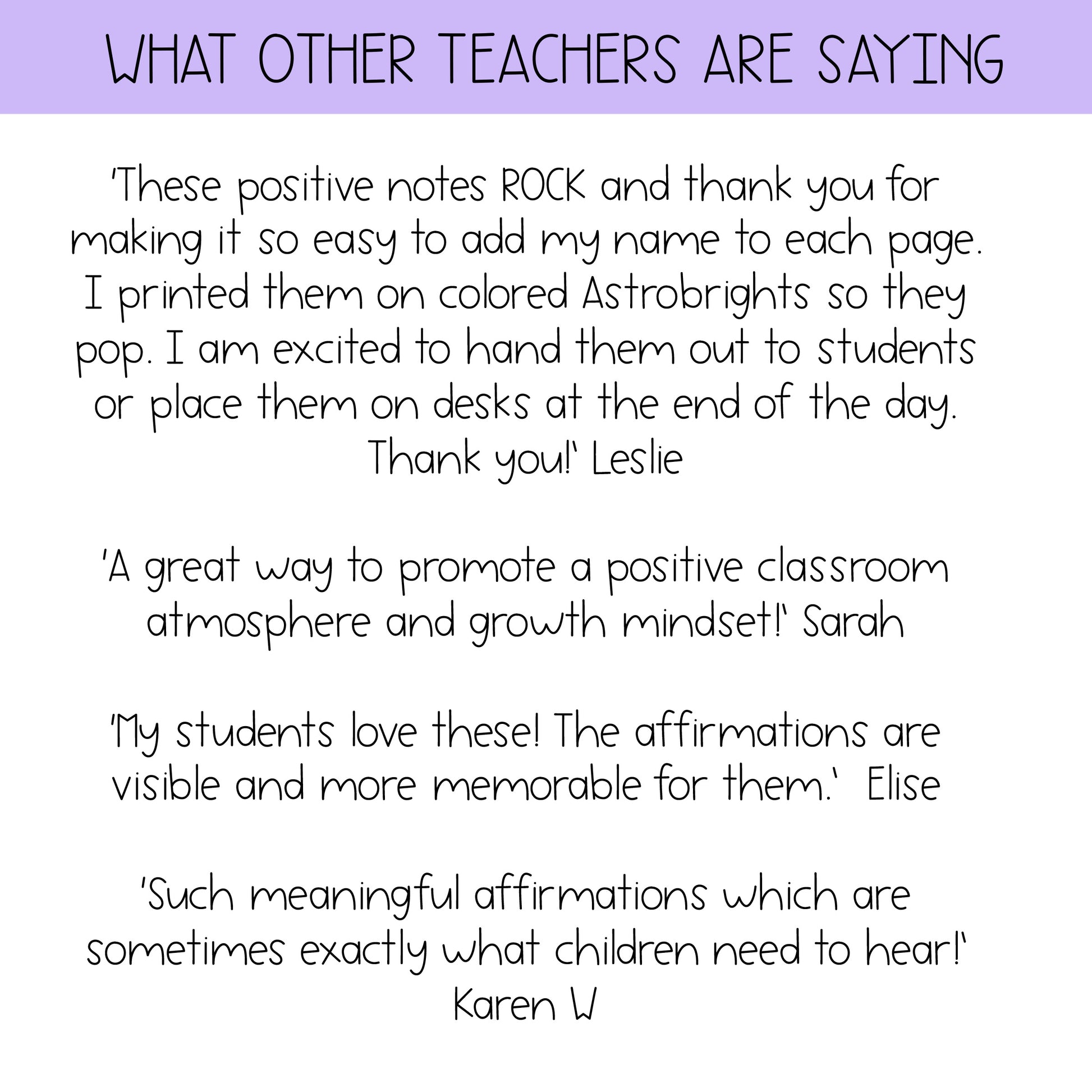 Growth Mindset Student Affirmation Notes | Teacher Slips