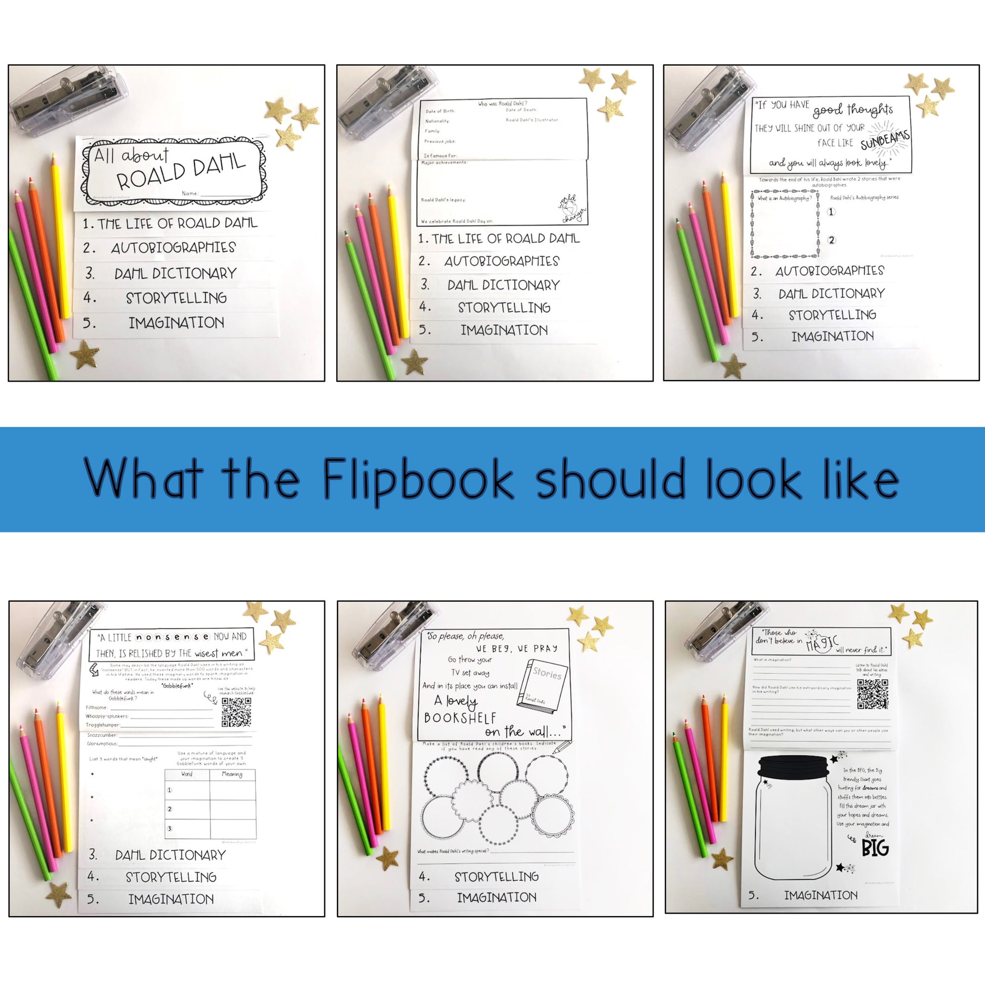 Roald Dahl Day Flipbook | Grades 3-6