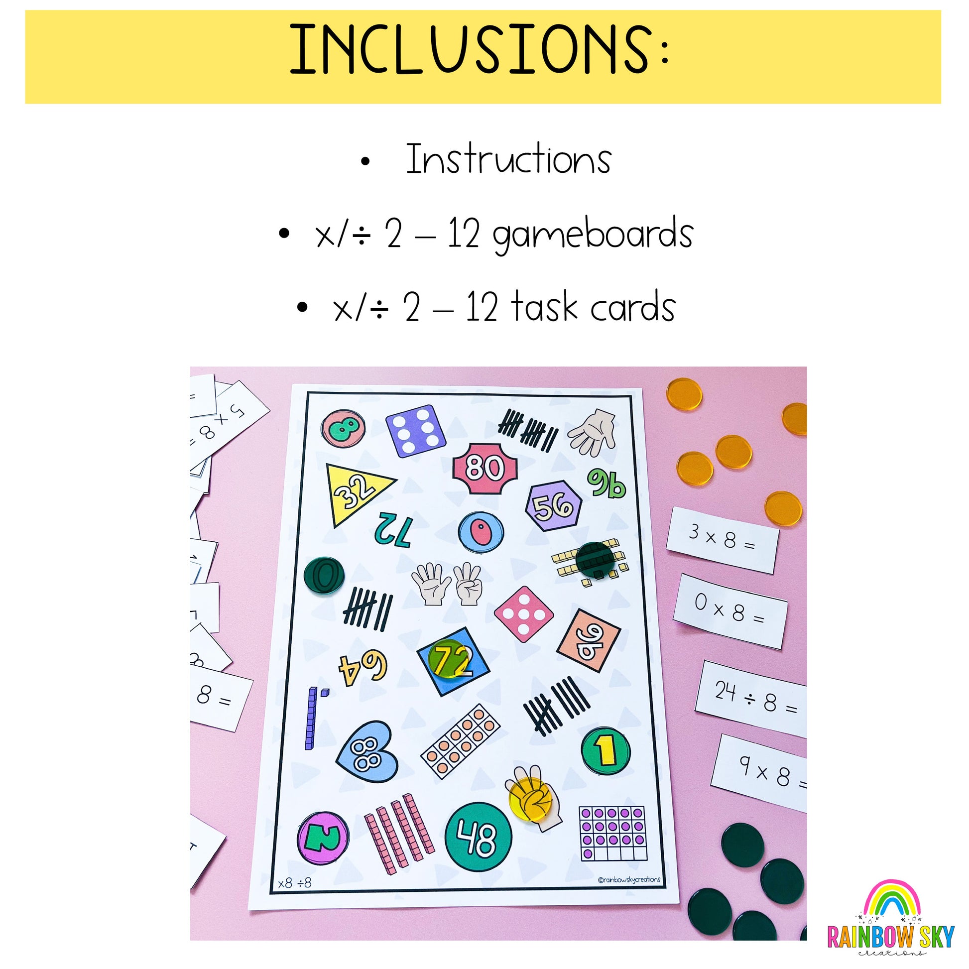 Spot The Number Games | Multiplication + Division Facts